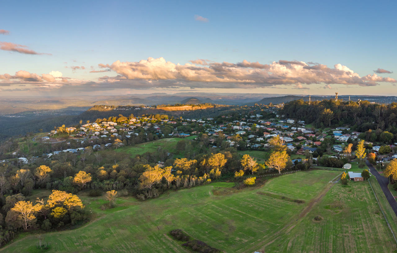 aerial view of Toowoomba